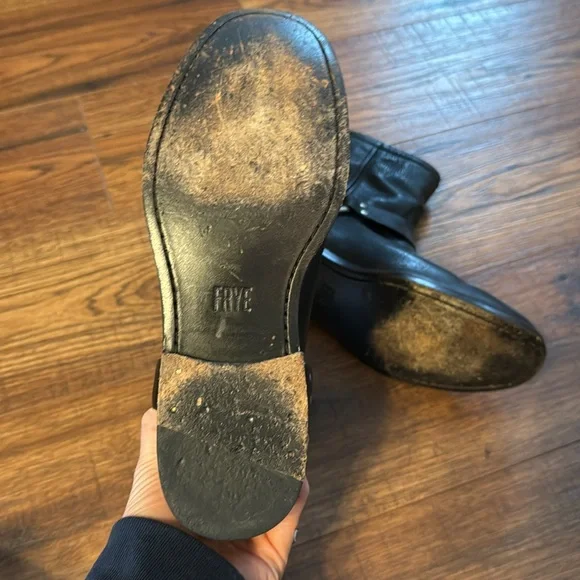 Frye Portia Harness Short Leather Black Boots - Women’s 7 1/2 - 71367 - Picture 13 of 16